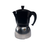 Cafetière Moka Noire en Inox Compatible Induction